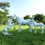 대형 말 조각상 장식품 장식 구리 야외 세트 조형물