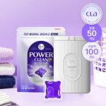 CLA 3인1 파워클린 캡슐세제 소프트코튼 50개 + 리필 100개