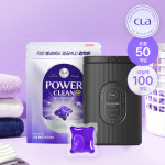 CLA 3인1 파워클린 캡슐세제 소프트코튼 50개 + 리필 100개