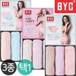 한스 BYC 여성팬티 맥시 미디 순면 면스판 3매입 여자 속옷 삼각 팬티