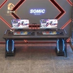 컴퓨터 책상 탁상 가정용 사무용 PC방 e스포츠 의자 세트 호텔 2인용 게임 커플 테이블
