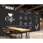 레트로 손으로 그린 칠판 커피 케이터링 벽지 커피숍 레스토랑 접 B self-adhesive PVC 1개 2 2