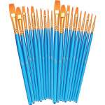 돌 페인팅 꾸미기 납작돌 Paint Brushes Set 2 Pack 20 Pcs Round Pointed Tip Paintbrushes Nylon Hair Artist Acr