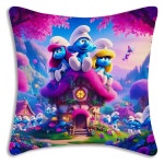 클래식 만화 애니메이션 스머프 베개 커버 소파 장식 양면 인쇄 16 1개 B PC55x55cm 22x22in 156HY913G11