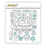 할로윈 허수아비 까마귀 호박 벽난로 절단 가을 스크랩북 종이 9 1개 B Stamps HB-222