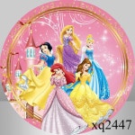 사진 성 공주 원형 배경 요정 테이블 생일 파티 공급 옵션 B Elastic 8ft 1개 8 xq2447
