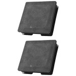 플라스틱 사각 캡 튜브 파이프 인서트 엔드 블랭킹 x 2