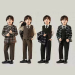 치치차차 체크 5피스 풀세트 남아 정장 110