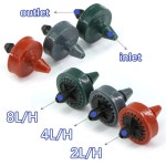 50 100PCS 2L 4L 8L H 압력 보상 도저 4 호스 펀처 농업 정원 잔디 관개 시스템 꾸준한 흐름