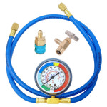 압력 게이지가있는 에어컨 가스 쿨러 자동차 용 냉매 충전 호스 리필 R134A
