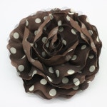 마원단 땡땡이 파도꽃 코사지 K07 밤색 1개