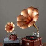 축음기 모형 레스토랑 촬영 인테리어 1 거실 필름 피팅 미디엄 금동 모조 미디엄 금동 31 스몰 사이즈로 다양한 체크 장식에