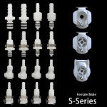 3 16 1 4 호스 바브 밸브 퀵 커플러 S 시리즈 남성 여성 조인트 튜브 커넥터 파이프 튜브용 1PC