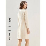 패턴지 N118원피스 여중장 가을겨울 기품 작은 향기 스커트를 재단하여 옷을 만드는