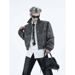 핑크 빈티지 라이더 가죽 재킷 남 가을 남자 숏 데미지 구제 멋쟁이 푸가죽 재킷