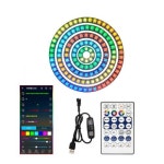 RGB 개별 주소 지정 링 usb 5v 28 키 음악 블루투스 앱 컨트롤러 키트 내장 IC Led 모듈 라이트 WS2812B