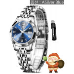 OLEVS 5563 Watch for Women with Date Day Stainless Steel Waterproof Small Face Quartz Analog La