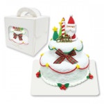 크리스마스 클레이작품 산타 2단 케이크 상자 1인 만들기놀이 점토 문화센터 컬러클레이