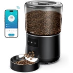 자동 고양이 사료 공급기 디스펜서 4L 2 4G WiFi 1-10끼 식사 1-9인분식사 시간 제한 스테인리스 스틸 공급