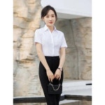 하죽 섬유 브이넥 셔츠 여화이트 워크 셔츠 작업복 맞춤 로고 링클 슬림 무파마