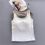 구비 미배내의 여 면나사 스퀘어넥 아웃밴드 나시 고정 일체형 컵홀더 G3081