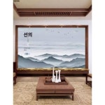 신중식 선의연꽃양생관 배경벽지 민박채이족욕다실 식당 벽포 벽지 벽화