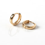 오로프 금 넓은 민자링 원터치 귀걸이 1짝 7 옐로우골드 H1409