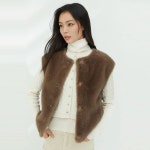 더엣지 더엣지 24FW FAUX 밍크베스트