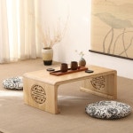 좌식 티테이블 원목 임스테이블 심플 낮은 일식 테이블 길이 오동나무 우드 유럽 연꽃 호두50 40 30 방석탁기증정 행장을 갖추다