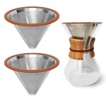 Chemex 6 8 10컵 Hario V60 02 03 드리퍼와 호환되는 1111 여과기 2팩 푸어 오버 1111 여과기 -