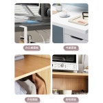 책상아래 선반 수납 무타공 인테리어 거치 하부수납 화이트소 책상용 벽걸이형 S사이즈