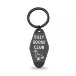 CHOORO Silly Goose Club 모텔 키체인 Silly Saying Silly Goose Dad 구스 동료 선물