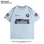 F1 레이싱복 BMW모토라드 여름 순면 반팔티셔츠 남자 유니온 루즈핏 캐주얼 라이딩복