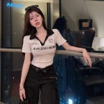 구미 달콤매콤 y2k 페스티벌 댄스 의상에 재즈댄스 kpop재즈댄스 탑 여짧은티셔츠