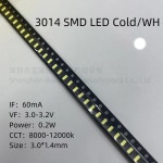 3014 SMD LED 콜드 3 0x1 고휘도 램프 구슬