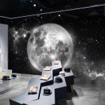 3D 인플루언서 달빛 벽지 바 노래방 스타 스페이스 테마 인테리어 라이브 룸 배경 벽지 커스터마이징