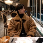 하고스 남녀공용 스웨이드 크롭 무스탕 자켓 오버핏 키작남 재킷 카멜