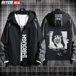 캐주얼 재킷 사이버 펑크 미래 사이보그 미소녀 옷 남녀 커플 후드 재킷