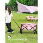 맥스카헬로키티 고양이 캠핑카 캠핑카 트레일 아웃도어 카트 접이식 캠핑카