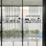 강아지 동물 유리창 동물병원 샷시 데코 간판 시트지 스티커