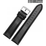 HAODEE Durable Stitching Carbon Fiber Mens Genuine Leather