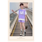 쭈니샵 mylove반바지 상하세트 유아 아동 주니어 보라 140