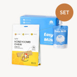SET 바이레프 허니콤츄 치킨 S 12개입 플러스 에이투팜 이지밀크 1BOX 10팩