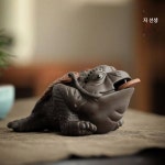 기선생 자사금두꺼비 애견상자양초재차완다대 부속품 다상삼족금두꺼비상자상자상자