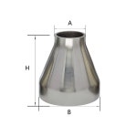 YQBS 용접 동심 감속기 위생 304 스테인레스 스틸 파이프 커넥터 피팅