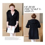 트렌치코트 루즈핏 앞단추 후드 코트 야상 바람막이 점퍼