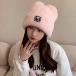 라일리 Rly 여성 5컬러 러브츄 귀모양 소프트 비니 털모자