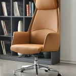 의자 사장 서재 중역 컴퓨터 사장의자 황토색 고등 난간 강철로 만든