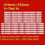 100 LED 스트립 Un50ku600f V6du 500dca R2 키트 12 개 UA50KUF31EJXXZ UA50KU6310J V6DU-500DCB-R2