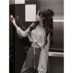 재즈풍 여성복 재즈댄스 숏크롭탑 여성인플루언서 모던댄스 힙합 비보이 공연복